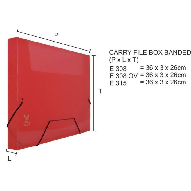 

BEST SELLER! EAGLE CARRY FILE BOX BANDED F4 (FOLIO) TAS DOKUMEN MAP DOKUMEN TALI KARET ELASTIS
