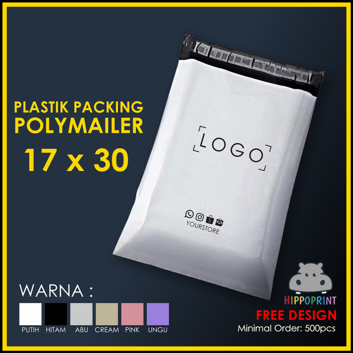 

Plastik Polymailer 17x30cm + Custom Sablon Logo (Free Design)