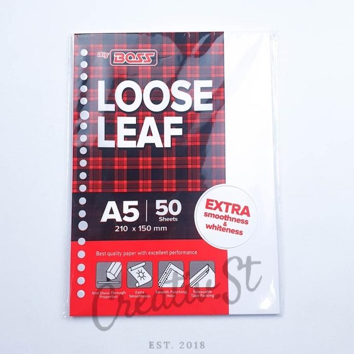 

TERMURAH - Loose Leaf A5 50 Big Boss Polos