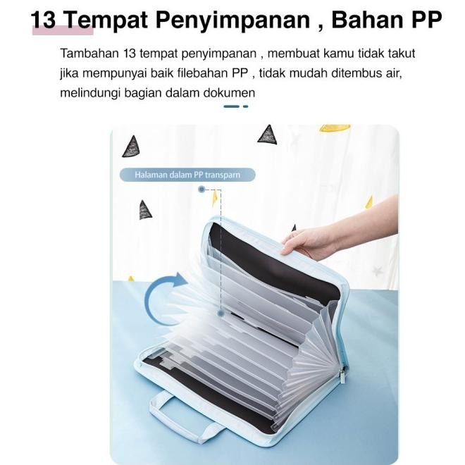 S A3 DELI FILE FOLDER DOCUMENT BAG TAS DOKUMEN FILE A4 13 SEKAT 72561