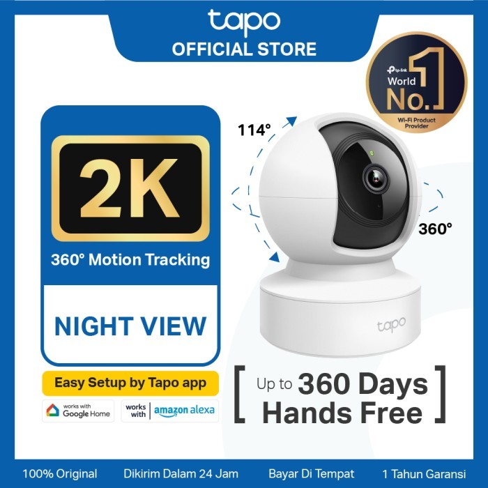 TP-Link Tapo C212 2K 3MP CCTV Pan/Tilt Home Security Wi-Fi Camera
