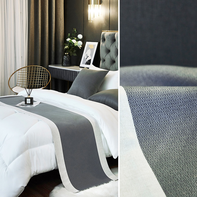 Bed Runner Scarf Bedspread Modern Minimalis Bed Throw High-grade Bedding Cover Pelindung Dua Sisi Un