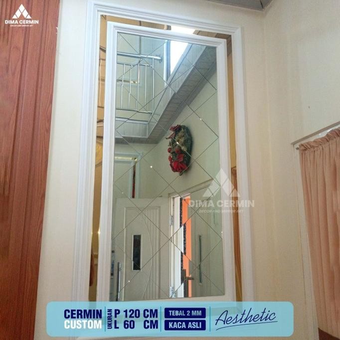 Kaca Cermin Wall Moulding Custom Ukuran Tebal 2mm