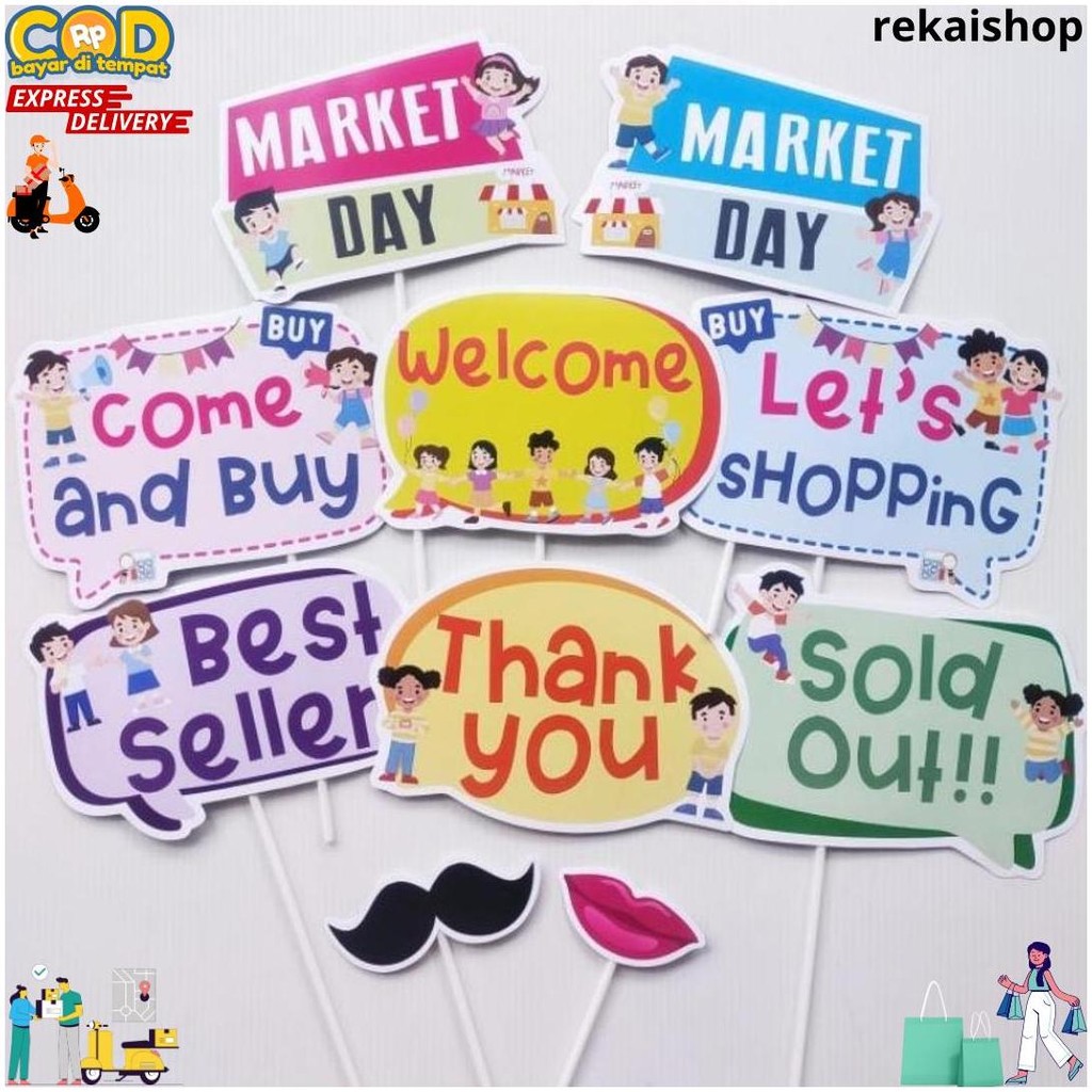 Market Day Props Dan Bunting Flag Properti Foto Acc Market Day Dekorasi Photobooth D Promo Puncak