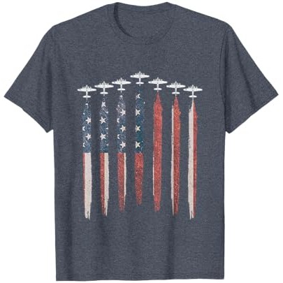 Kaos Pesawat Terbang B17 Perang Dunia II Bendera AS B-17 4 Juli |chiKJthh|