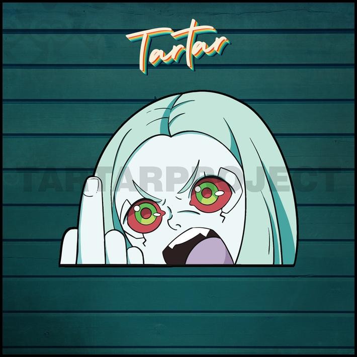 

DISKON STICKER STIKER VINYL - ANIME PEEKER REBECCA CYBERPUNK EDGERUNNERS !!!!!!!