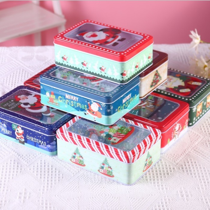 

Tin Kaleng Merry Christmas Natal Persegi Kotak Cookies Candy 18.3x12.5