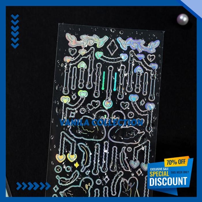 

STIKER GLITTER GARIS LASER STIKER DEKORASI KARTU ALBUM STIKER BUKU PEGANGAN-GS REKOMENDASI