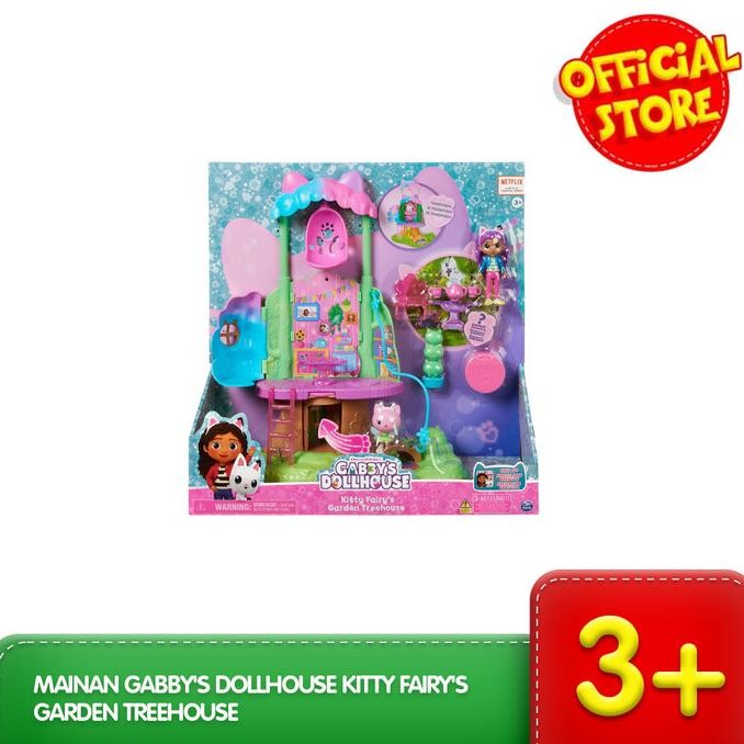 Mainan Gabby's Dollhouse Kitty Fairy's Garden Treehouse