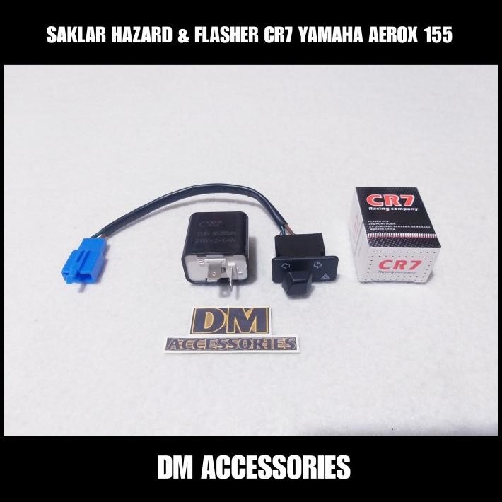 GRATIS ONGKIR SAKLAR HAZARD & FLASHER CR7 SETELAN YAMAHA AEROX 155 TAHUN 2016 - 2020 !!!!!