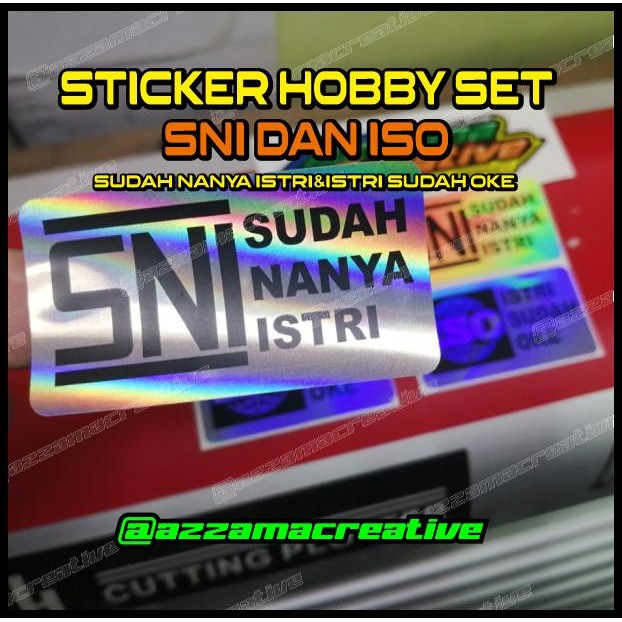 

DISKON STIKER HOLOGRAM SNI SUDAH NANYA ISTRI DAN ISO ISTRI SUDAH OKE !!!!