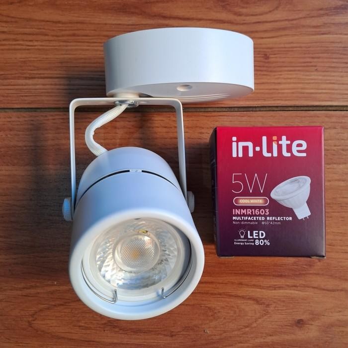 Fitting Plafon Tdk Perlu Rel Termasuk Led Inlite 5W 4000K Mr16