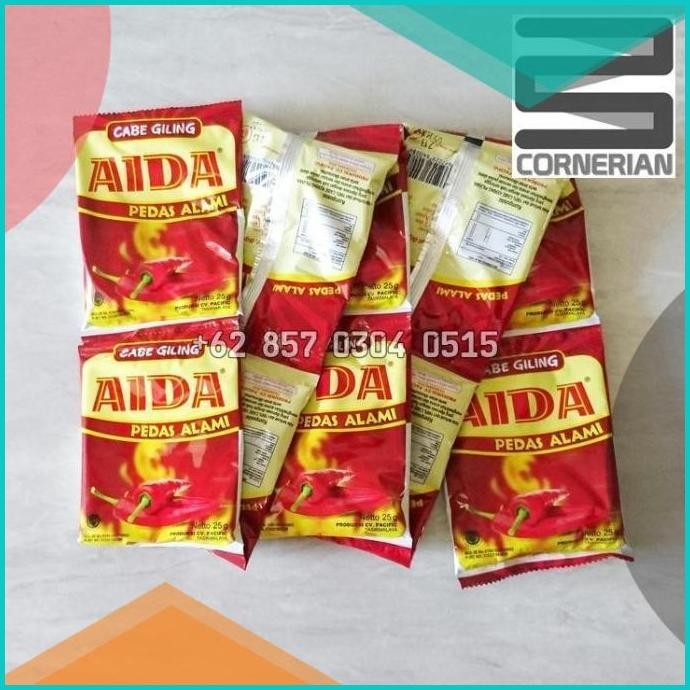 

Aida Cabe Bubuk Renceng 10 x 25 gram Asli Pedas Chilli Flakes Bumbu 11