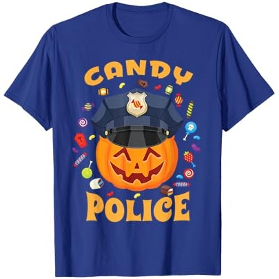 Candy Police Halloween Party Costume Security Funny T-Shirt |wEPSKhOT|