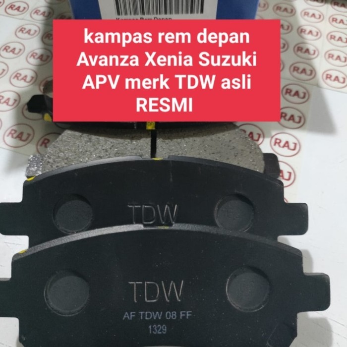 kampas rem depan Avanza Xenia APV merk TDW asli
