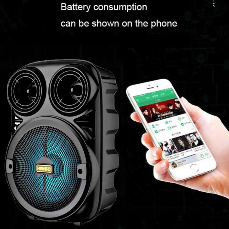 Promo Hemat Speaker Bluetooth Portable 6.8inch Kimiso KMS 3381 plus mic - Speaker Karoke kimiso Prem