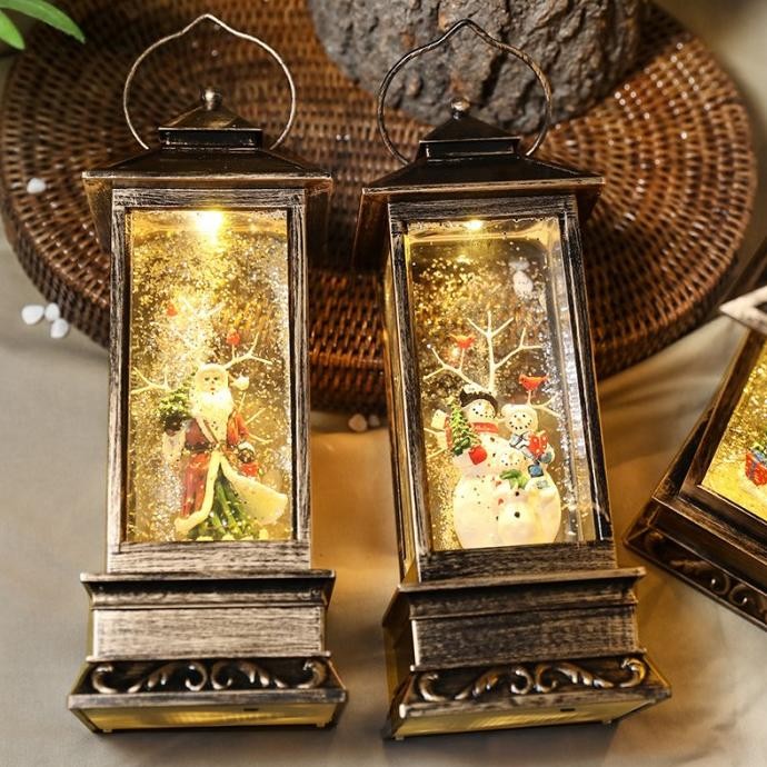 

hnj Snow Globe Kotak Kaca Kristal Kado Natal Soevenir Christmas