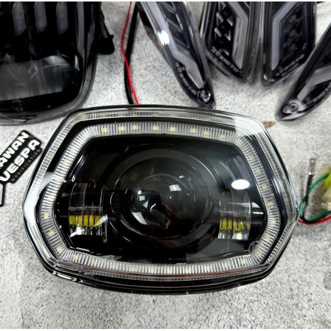 Paket Daymaker Drl Stoplamp Led Indicator Sein Smoke Unbrand Led Running For Vespa Sprint Primavera