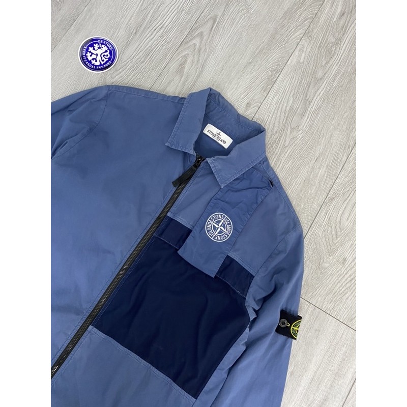 Overshirt stone island blue reflective