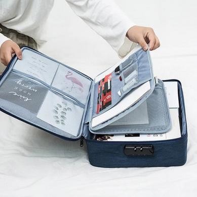 

TRAVEL BAG TAS KOPER TEMPAT PENYIMPANAN SIMPAN KERTAS BERKAS DOKUMEN