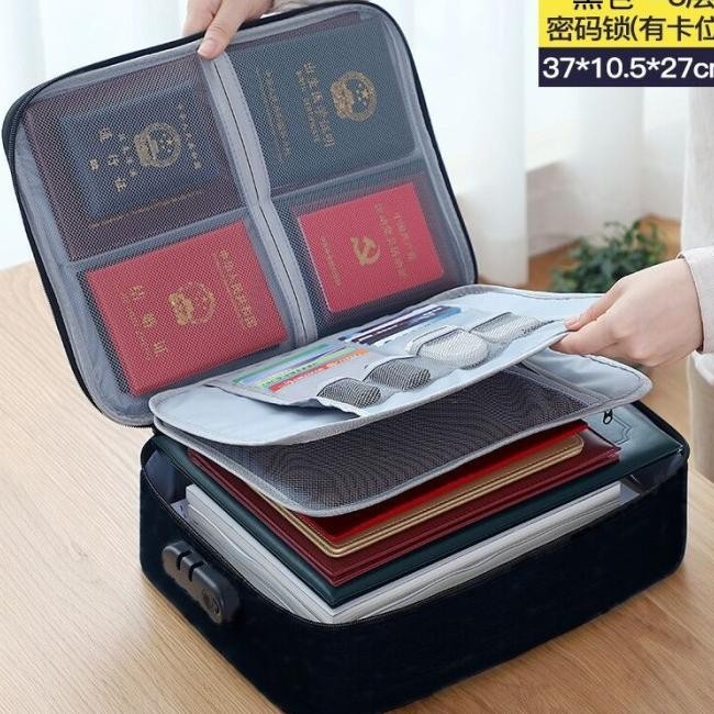 

TAS PARTISI DOKUMEN TRAVEL DOCUMENT BAG STORAGE WITH 3 DIGIT PASSWORD