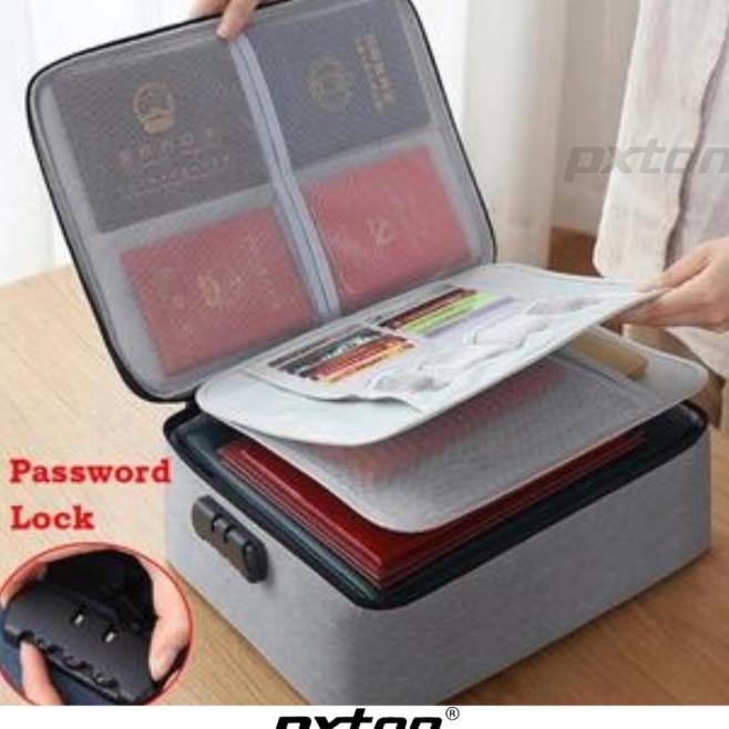 

TAS DOKUMEN ANTI AIR PASSWORD / STORAGE BOX / TRAVEL BAG / TAS JINJING / PENYIMPANAN DOKUMEN FILE