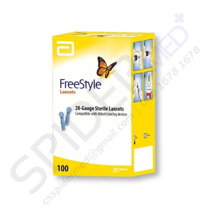 Abbott Freestyle Optium Lancet 28G Isi 100 Pcs / Refil Jarum Lancets