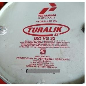 Oli Pertamina Turalik 43 isovg 32 Hidrolik curah @20Liter