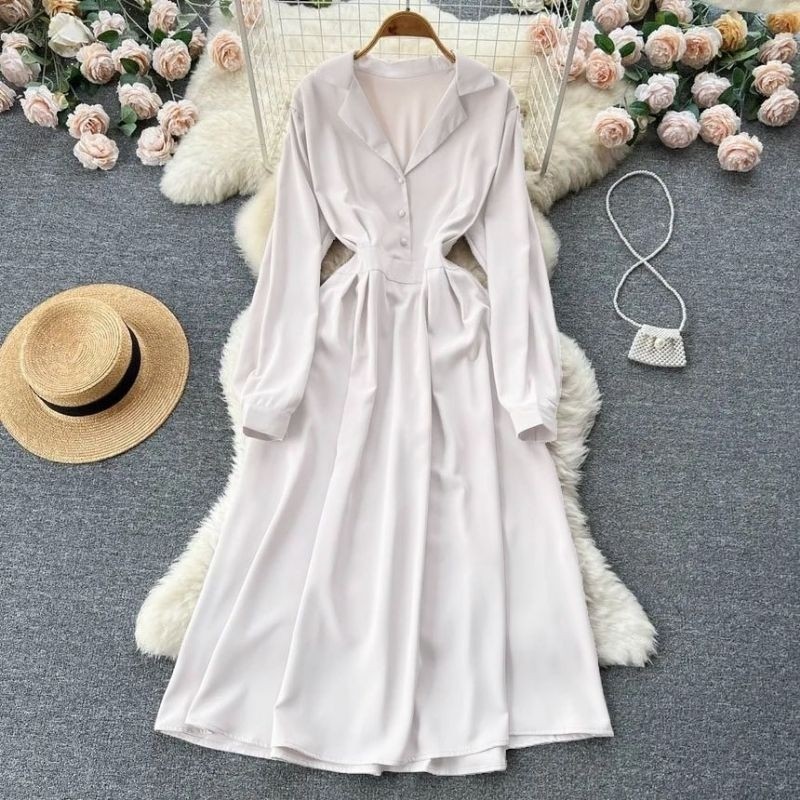 Dress Natal Wanita Bju Christmas Pakian Dris Kondangan Driss Minidress Rok Korean Style Dreaa Gaon B