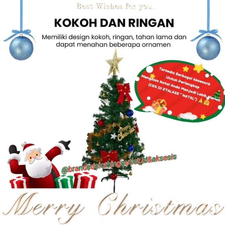 JHY POHON NATAL IMPORT PREMIUM / POHON NATAL SALJU / POHON NATAL CEMARA BUAH CHERRY / POHON NATAL UJ
