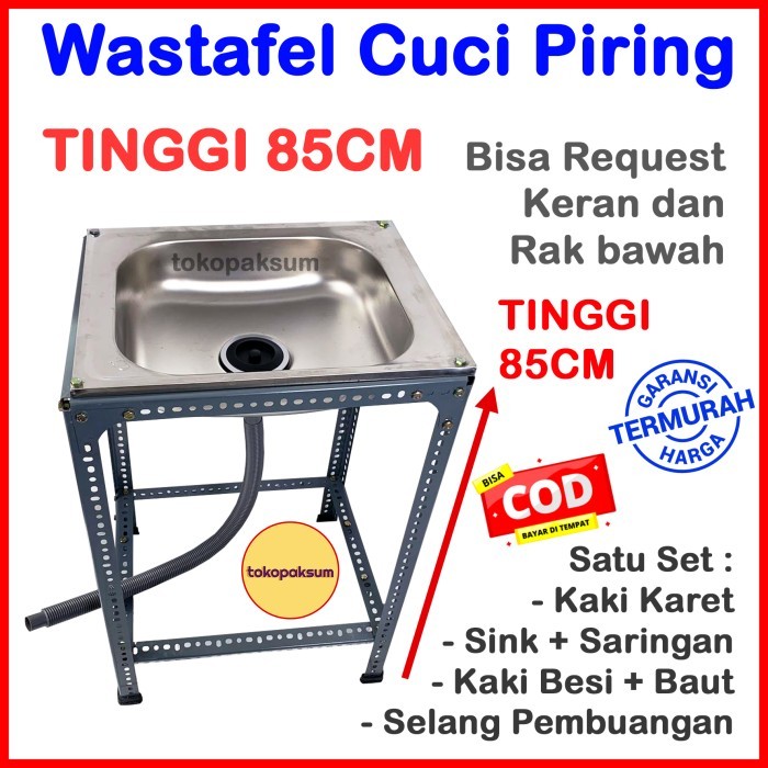 Wastafel Cuci Piring Portable Bak Cuci Piring Stainless Sink Kitchen