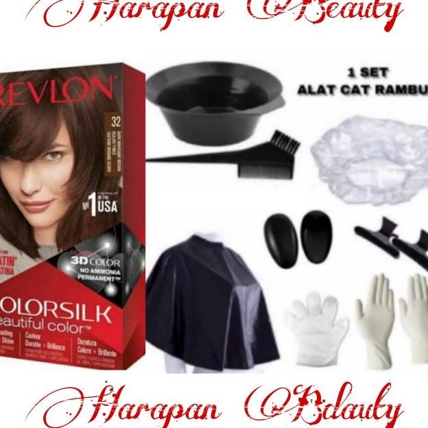 Cat Pewarna Rambut Revlon No.32 Dark Mahogany Brown Hair Color