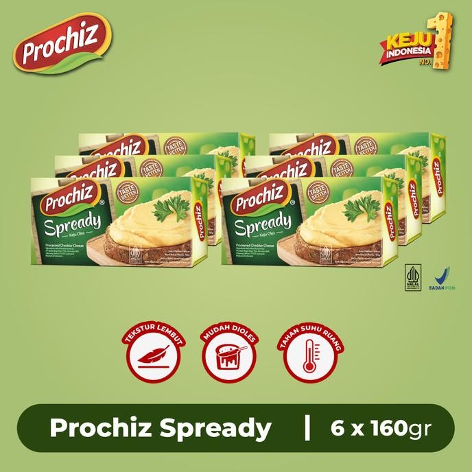 

PROMO Keju PROCHIZ Spready 160 gr Paket 6 pcs