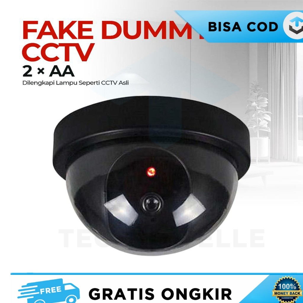 FAKE REPLIKA SIMULASI CCTV TIPE AA SET BAUT FISHER LAMPU LED HIDUP