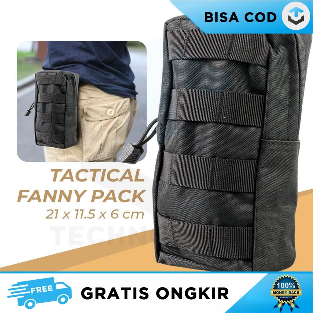 TAS PINGGANG TACTICAL ARMY WAISTBAG KECIL PRIA FANNY PACK MULTIFUNGSI
