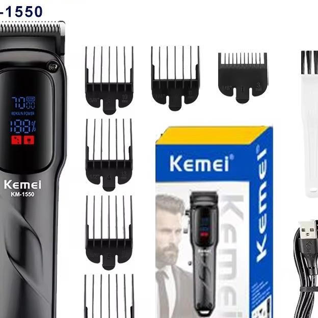CodKemei Alat Cukur Rambut Elektrik Hair Clipper Kemei Km-1550 / Km-1550 Alat Cukur Kus Jenggot Prof