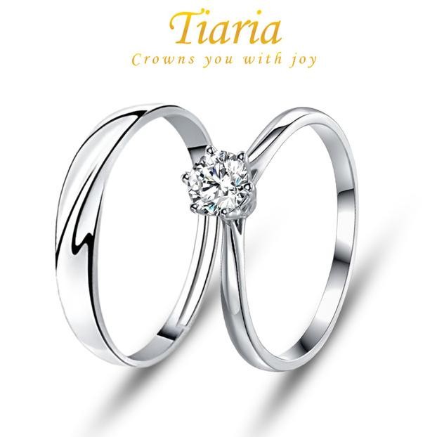 Ready Cincin Tunangan 2-3 Gram Berlian Moissanite Gra / Crystal Zircon - Tiaria Cincin Nikah Hadiah 