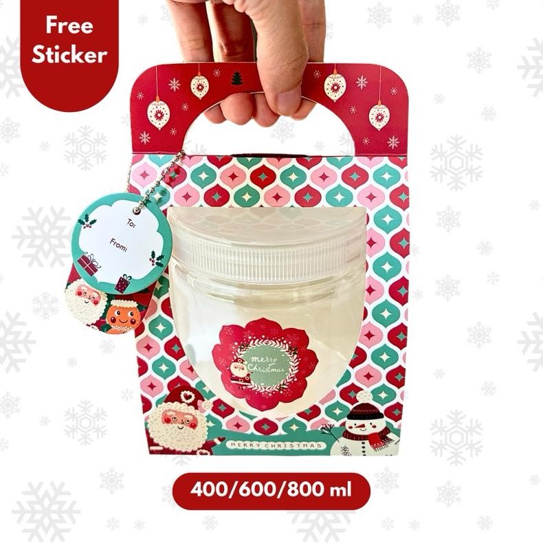 

10 Set Box Jinjing Natal Claus 400 600 800 Ml Mainan Anak