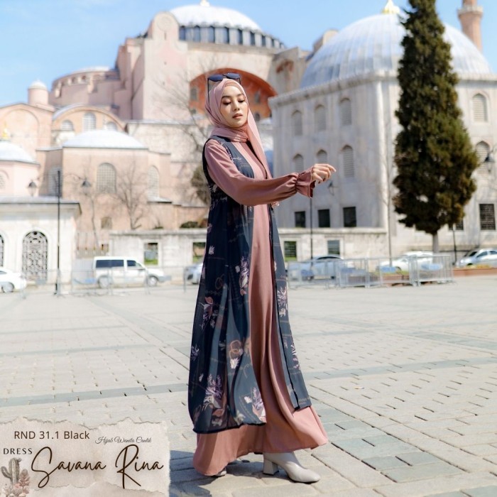 Hijabwanitacantik - Savana Rina Dress Dress Pakaian Muslim Gamis