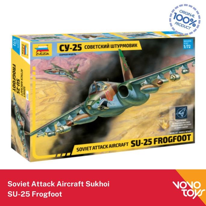 Model Kits Pesawat Soviet Aircraft Sukhoi SU-25 Frogfoot by Zvezda