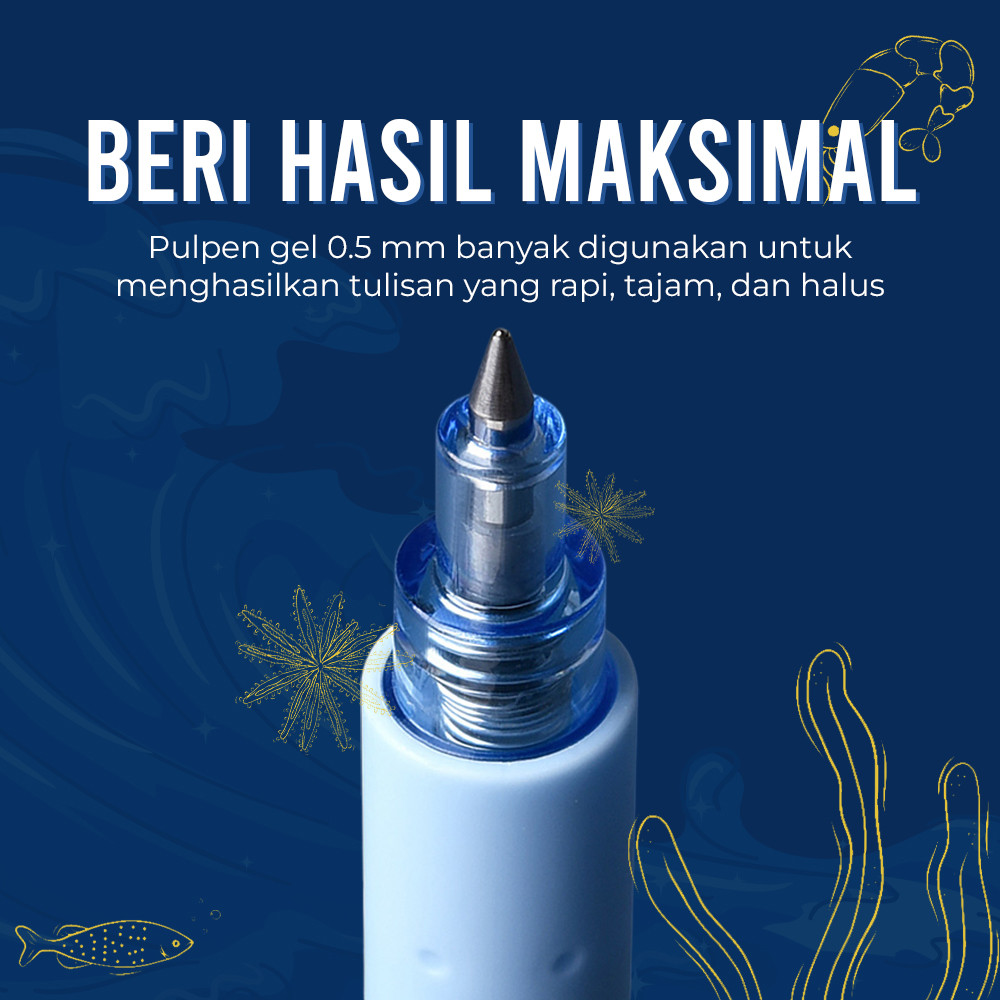 

Kaco ROCKET Pena Pulpen Gel Marine Pen 0.5mm Tinta Hitam 3 PCS - K1028
