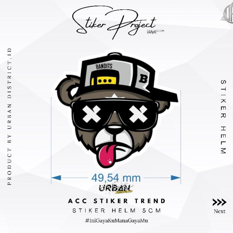 

*Promo* Stiker Helm Laptop Dekorasi Kekinian Size S 5 Cm By Urban District Id Vynyl Wrap Garskin Case Custom Order