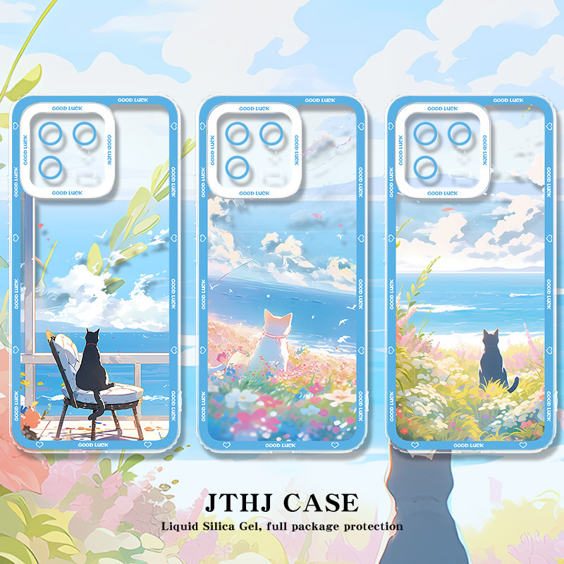 Kartun Cat Lucu Kucing Clear Casing Hp Vivo Y21d Z10R 5G iQOO Z10 Lite Y400 V60 Y19s Pro V40 Lite V2