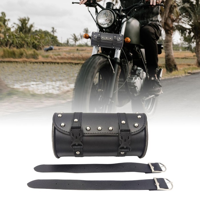 GENERIC MOTORCYCLE SADDLE BAG MOTORCYCLE SIDE BAG PU ADJUSTABLE SADDLE BAG STORAGE TOOL BAG