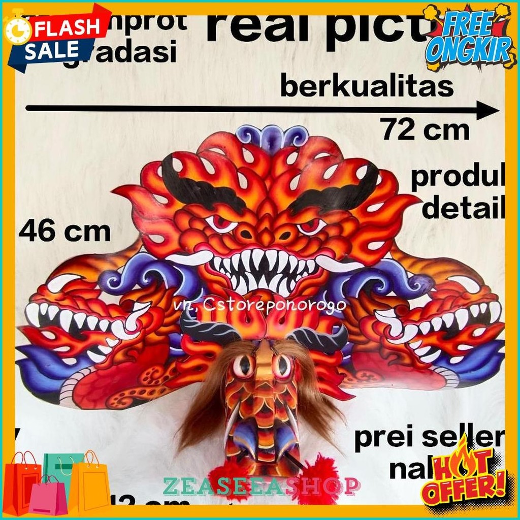 Produk Baru 2023 Barongan Anak Premium / Barongan / Caplokan / Jaranan / Reog / Samboyo / Mayangkoro