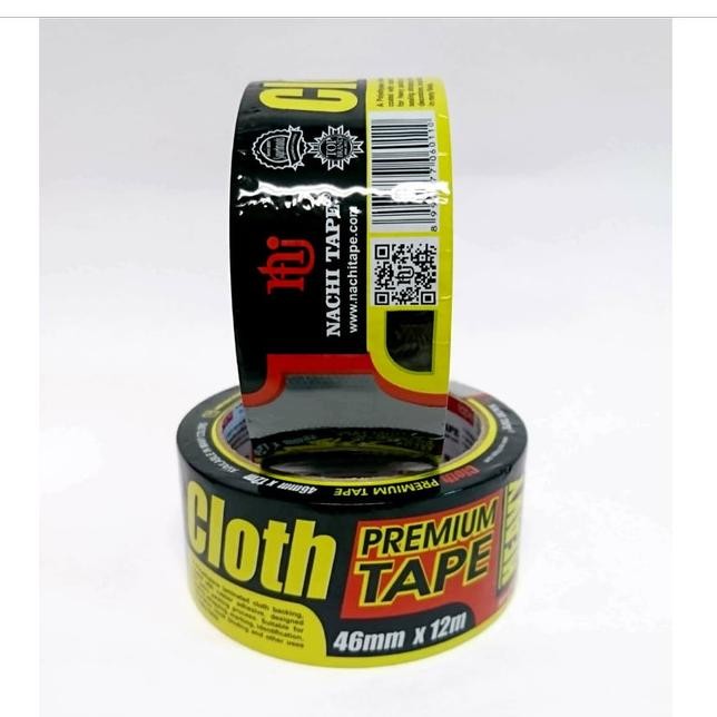 

(Dus) Nachi Cloth Tape Lakban Kain 46 Mm / 2 Inch X 12 Meter Hitam