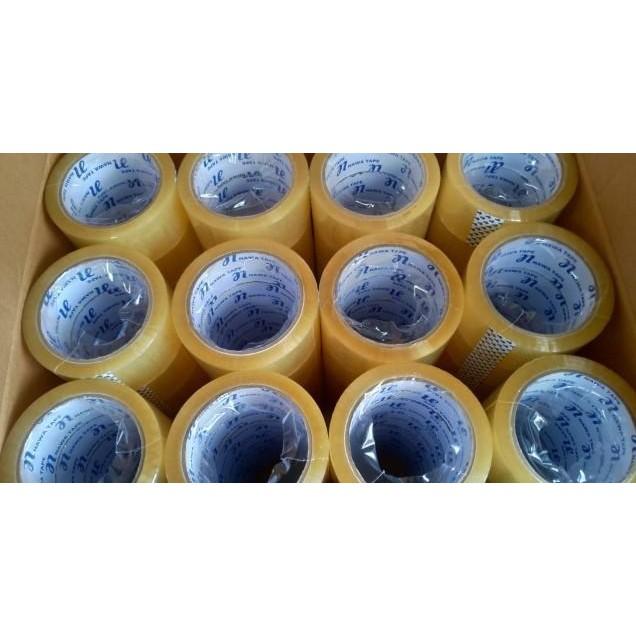 

1 Dus Nawa Tape Lakban Bening Coklat 45 Mm X 90 Yard Bc [Khusus Ojol]