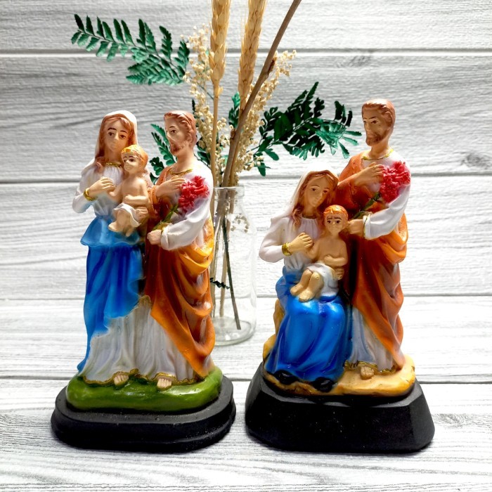 Azzatun - Patung Keluarga Kudus 15 Cm/Patung Devosi Keluarga Kudus/Patung