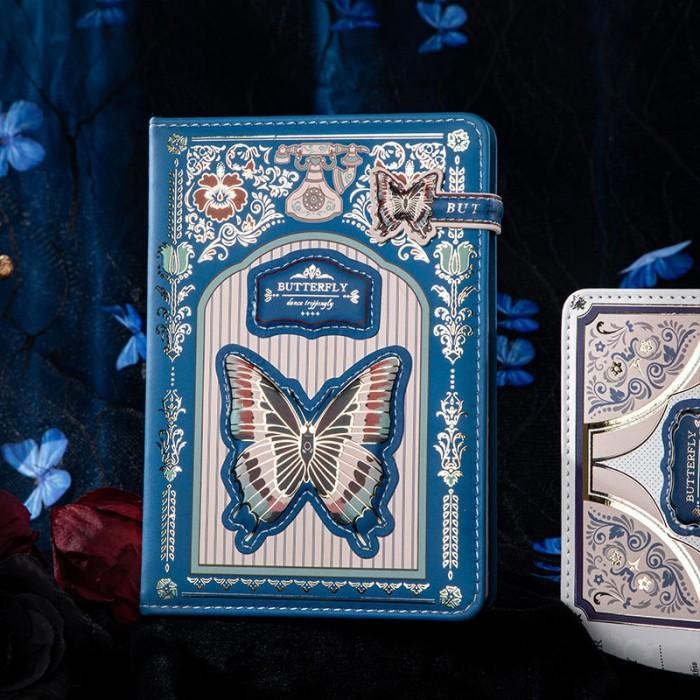 

Magnetic Notebook Butter & Fly / Buku Diary Pu Leather Buku Tulis 0796