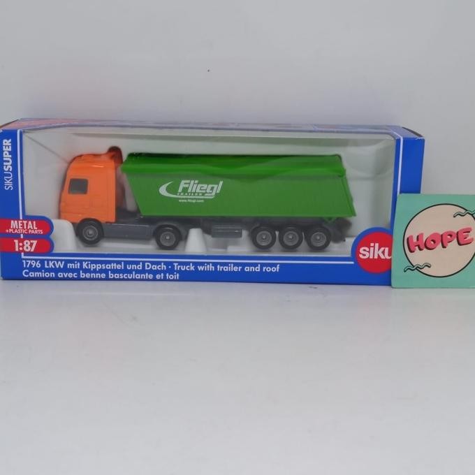 Diecast Mobil Siku Super 1796 Truck with Trailer and Roof Original